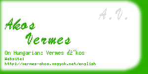 akos vermes business card